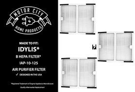 Idylis B Style Compatible HEPA Air Purifier Filter Motor City Home Products Brand Replacement (2)