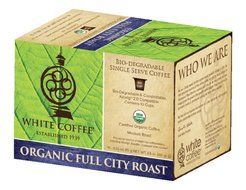 White Coffee Organic Single Serve Coffee, Full City Roast, 10 Count N2