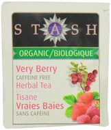Stash Tea Organic Herbal Tea Bags in Foil, Very Berry, 100 Count N3