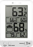 Ambient Weather WS-2063-W Indoor Temperature and Humidity Monitor with Backlight N6