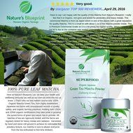 Nature's Blueprint Organic Japanese Matcha Green Tea Powder (1 oz Tin) - Ceremonial Grade N26
