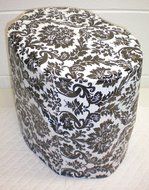 Black &amp; White Vinyl Damask Keurig 2.0 Brewing System Cover