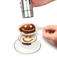 Antkits 16 pcs of Plastic Fancy Coffee Foam Pattern DIY Originality Printing Mold Tools