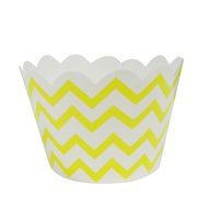 AllyDrew Standard Size Chevron Cupcake Wrappers (Set of 20), Orange N3