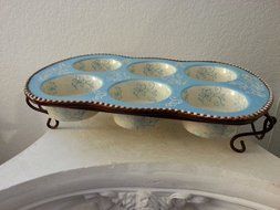Ceramic Muffin/Cupcake Ovenware with metal stand by Temptations LLC