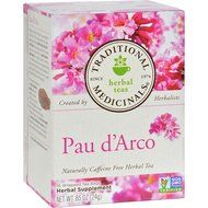 Traditional Medicinals Teas Pau d'Arco Herbal Tea, 16 Wrapped Tea Bags