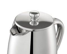 Quiseen Double Wall Stainless Steel French Press Coffee & Espresso Maker, 1 Liter - 34-Ounce (8 4oz Cups)