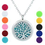 Essential Oil Diffuser Necklace, GerTong Hypo-Allergenic Premium 316L Stainless Steel Aromatherapy Diffuser Locket... N7