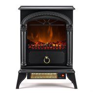 Hamilton 22-inch Portable Free Standing 1500W Electric Fireplace Stove with Realistic Fire and Vintage Logs -... N8