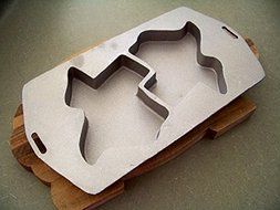 Cast Aluminum Texas Shaped Pan (Select Pan Type Below) (2 Space Cookie or Cake Pan)