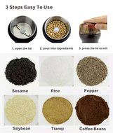 Long Plus CG8120 Electric Coffee and Spice Grinder with Patented Thickening Dual Stainless Steel Blades and Strongest...