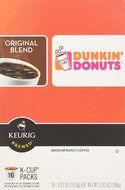 32 Count - Dunkin Donuts Original Flavor Coffee K-Cups For Keurig K Cup Brewers (2 boxes of 16 k cups) N20