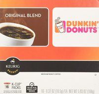 32 Count - Dunkin Donuts Original Flavor Coffee K-Cups For Keurig K Cup Brewers (2 boxes of 16 k cups) N23