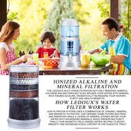 LeDoux Water Filter Dispenser -64 Cup Large 4 Gallon Countertop Pitcher Filter System Transform Tap Water to Premium... N4