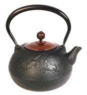 Naubu Iron Kettle Heisei Horse Skin Copper Lid Black 1.0L（japan import）
