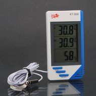 Indoor Outdoor LCD Digital Temperature Humidity Meter Thermometer Hygrometer/ Large LCD Display Simultaneously... N6