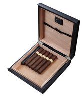 Visol Products VHUD73 Leather "Madrid" Travel Humidor with Embedded Digital Hygrometer N2
