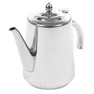 Stainless Steel 2 Liter Tea Kettle / Hinged Top Lid Hot Beverage Serving Pot - MyGift&reg; N5