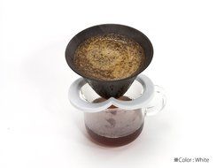 224porcelain Ceramic Paperless Permanent Coffee Filter / Dripper "Caffe hat"White N2