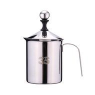 3S 800ML Stainless Steel Double Mesh Milk Frothing Pitcher Milk Frother Milk Foamer Creamer (800ml/27oz)