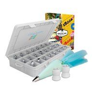 Cake Decoration tips set-the ONLY KIT with FREE Reusable silicone icing bag-x2 coupler-eBook.27 Piece Baking Tools...