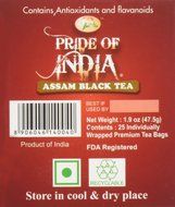 Pride Of India Organic Indian Assam Black Tea, 25 Tea Bags N8