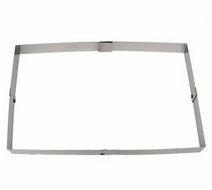 Stainless Steel Adjustable Rectangle Mousse Cake Ring 6-12 Inch N2