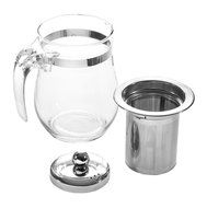 TeaLeava Clear Glass Tea Pot with Stainless Steel Infuser, 16 oz N8
