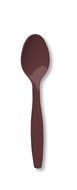 Creative Converting Touch of Color Premium 24 Count Plastic Spoons, Chocolate Brown