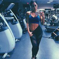 PHOTNO Women High Waist Skinny Leggings of Patchwork Mesh Push Up Yoga Pants