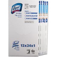 Lysol Triple Protection Furnace/AC Air Filter, 12" x 24" x 1", 2-Pack N25