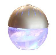 EcoGecko Earth Globe- Glowing Water Air Washer and Revitalizer with Lavender Oil, Silver