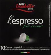 Trombetta L'espresso, Piu Crema, 10 Pods N3