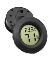 DISDA Hygrometer and Thermometer LCD Display Digital Indoor Hygrometer Thermometer Monitor Black