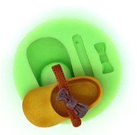 Wholeport Shoes and Bowknot Fondant Mold Silicone Resin Clay Molds Jewelry Molds Candy Mold Cake Decoration Tool