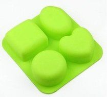 HSE 4 Cavities Heart Square Round Oval Silicone Cake Baking Mold Cake Pan Muffin Cups Soap Moulds Biscuit Chocolate...