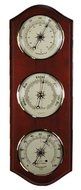 Weather Station Barometer Thermometer Hygrometer in a Cherry finished Case