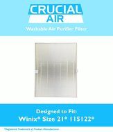 Winix-Compatible Washable &amp; Reusable Size 21 Air Purifier Filter Fits PlasmaWave, Part # 115122, Designed &amp; Engineered...
