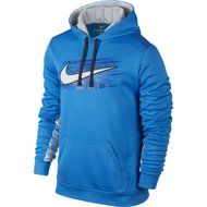 Nike Mens KO Swoosh Appliqu&eacute; Pullover Training Hoodie (Large, Photo Blue/Pure Platinum)