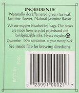 Triple Leaf Tea, Inc Tea, Jasmine Green, Decaf, 20-Count (Pack of 6) N5