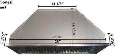 Z Line 695-28-LED Stainless Steel Range Hood Insert, 28-Inch