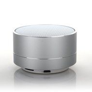 Generic Aluminum Wireless Bluetooth Speaker Calls Handsfree TF Card Music Bass Subwoofer Stereo Speaker Silver N2