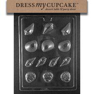 Dress My Cupcake Chocolate Candy Mold, Seashell Assortment, Nautical
