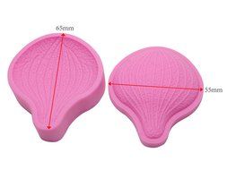 FOUR-C Baking Tools Petal Veiner Embossing Molds Silicone Cake Mold for Decorating Color Pink N2