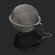 Reusable Stainless Steel Round Ball Locking Spice Tea Strainer Mesh (9CM)