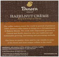 Panera Bread Coffee, Hazelnut Creme, 12 Count N18