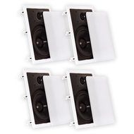 Theater Solutions CS8W In Wall 8" Speakers Surround Sound Home Theater 2 Pair Pack 2CS8W