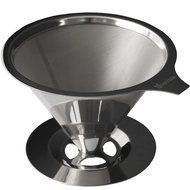 Pour Over Coffee Maker - Stainless Steel Permanent Dripper Serves up to 4 Cups of Robust Coffee and Tea - Reusable...