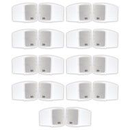 Acoustic Audio AA321W Mountable Indoor Speakers 3600 Watts White Bookshelf 9 Pair Pack AA321W-9Pr