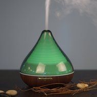 YJY 300mL Wood Grain Aromatherapy Essential Oil Diffuser, Magic Colorful LED Night Light, USB Silent Ultrasonic... N4